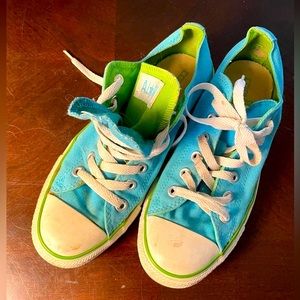 Vintage 2006 Converse AllStar turquoise and lime